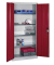 Stahlschrank 8920-052 S10206 lichtgrau, rubinrot 93,0 x 40,0 x 195,0 cm, aufgebaut